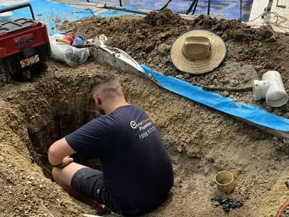 Outdoor drain pipework and drainage access, Chelsea